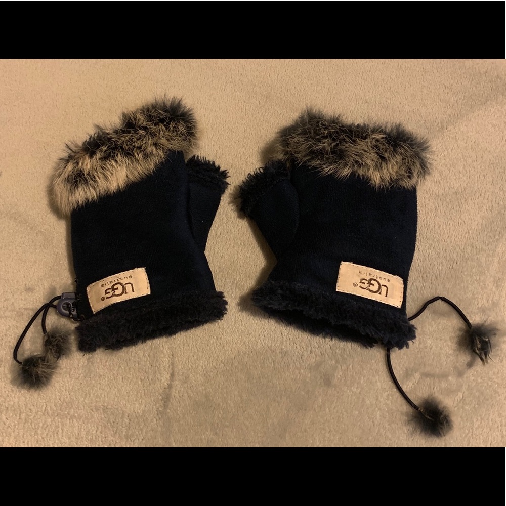 UGG suede fingerless gloves